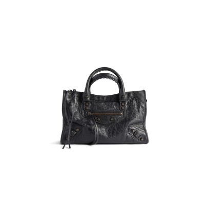 BALENCIAGA WOMEN'S LE CITY BAG SMALL IN BLACK 8114422ABEK1000 (29.9*19.1*9.9cm)
